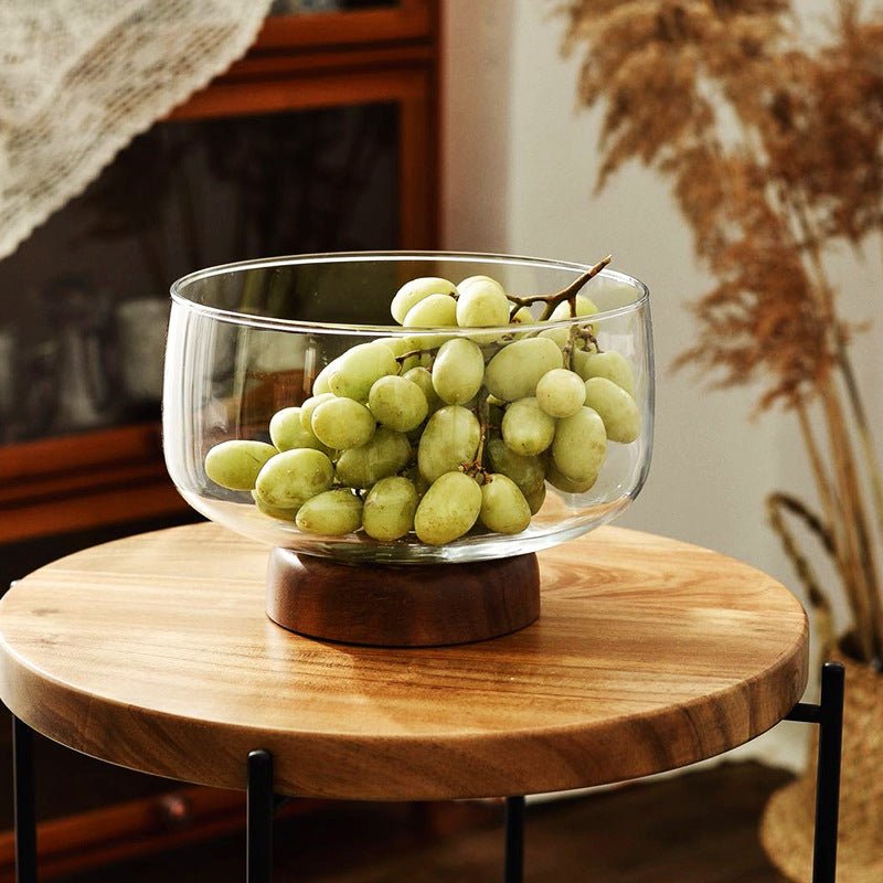 european-glass-and-wooden-fruit-bowlkitchenliving-simply-house-680315 Kitchen European Glass and Wooden Fruit Bowl - Living Simply House