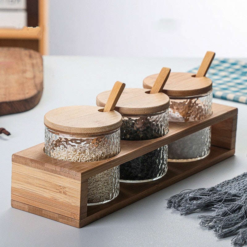 hammered-glass-storage-jar-setkitchenliving-simply-house-153418 Kitchen Hammered Glass Storage Jar Set - Living Simply House